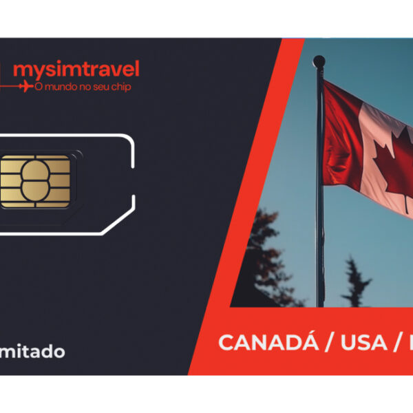 Plano ilimitado canadá usa e mex - chip internacional america do norte