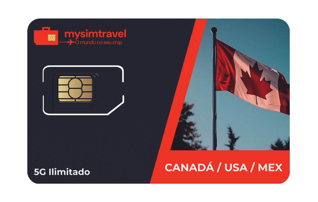 Plano ilimitado canadá usa e mex - chip internacional america do norte