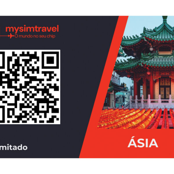 Foto de um chip internacional para asia da marca mysimtravel